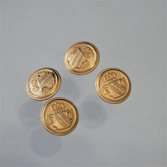 Vintage Westbury Shield And Crown Shank Buttons - Picture 3 of 4